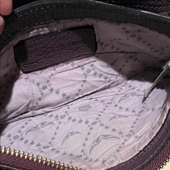 Zadig & Voltaire Deep Purple Leather Wristlet Clutch - Picture 8 of 9